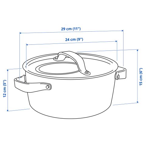 SENSUELL, pot with lid, 4 l, 103.245.46 - IKEA Greece SENSUELL, pot with lid, 4 l, 103.245.46