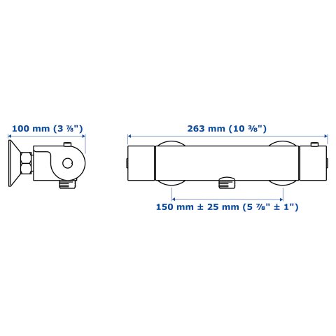 VALLAMOSSE, thermostatic shower mixer, 103.496.55 - IKEA Greece VALLAMOSSE, thermostatic shower mixer, 103.496.55
