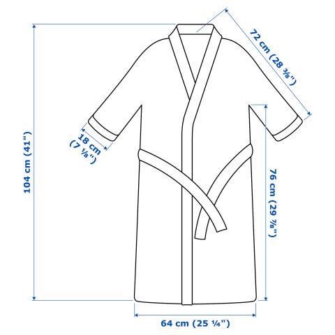 ROCKAN, μπουρνούζι, S/M, 103.919.27 - IKEA Ελλάδα ROCKAN, μπουρνούζι, S/M, 103.919.27