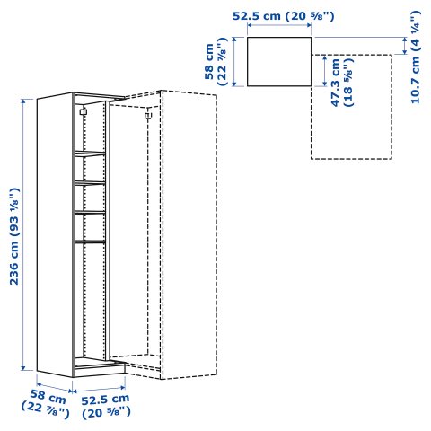 PAX, πρόσθετη γωνιακή μονάδα με 4 ράφια, 303.469.34 - IKEA Ελλάδα PAX, πρόσθετη γωνιακή μονάδα με 4 ράφια, 303.469.34