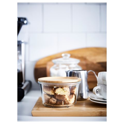 IKEA 365+, food container round/glass, 600 ml, 303.591.96 - IKEA Greece IKEA 365+, food container round/glass, 600 ml, 303.591.96