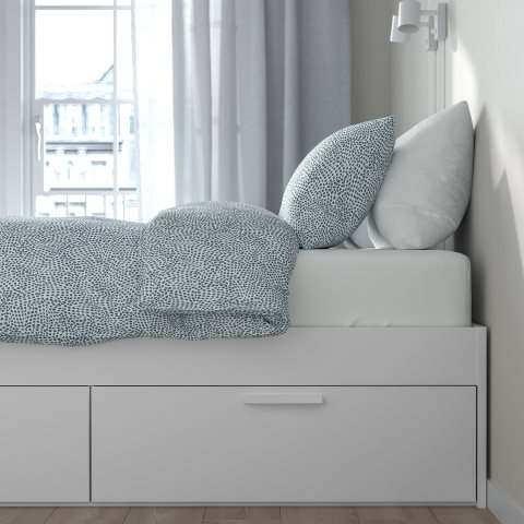 BRIMNES, bed frame with storage, 160X200 cm, 399.029.37 - IKEA Greece BRIMNES, bed frame with storage, 160X200 cm, 399.029.37