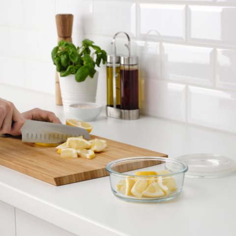 IKEA 365+, food container round/glass, 400 ml, 503.591.95 - IKEA Greece IKEA 365+, food container round/glass, 400 ml, 503.591.95