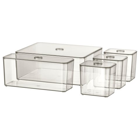 GODMORGON, κουτί με καπάκι, σετ 5 τεμ., 504.002.70 - IKEA Ελλάδα GODMORGON, κουτί με καπάκι, σετ 5 τεμ., 504.002.70