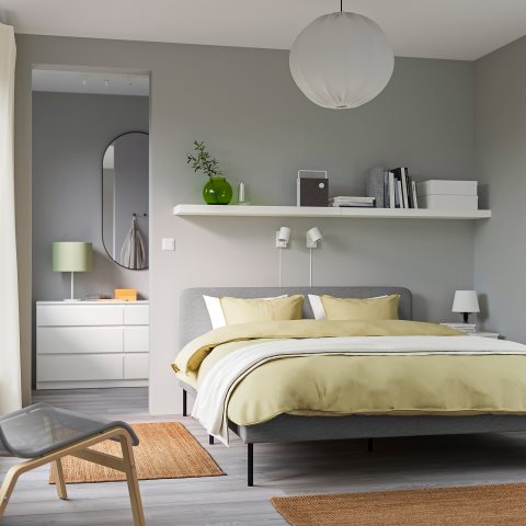 SLATTUM, κρεβάτι με επένδυση, 160x200 cm, 604.463.76 - IKEA Ελλάδα SLATTUM, κρεβάτι με επένδυση, 160x200 cm, 604.463.76