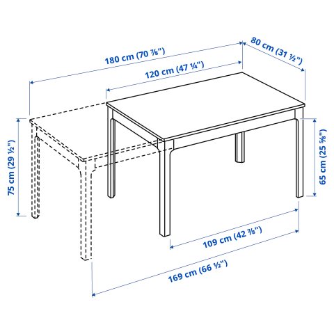 EKEDALEN, extendable table, 703.408.07 - IKEA Greece EKEDALEN, extendable table, 703.408.07