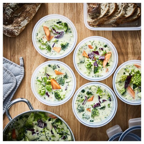 IKEA 365+, food container round/plastic, 450 ml, 703.591.42 - IKEA Greece IKEA 365+, food container round/plastic, 450 ml, 703.591.42