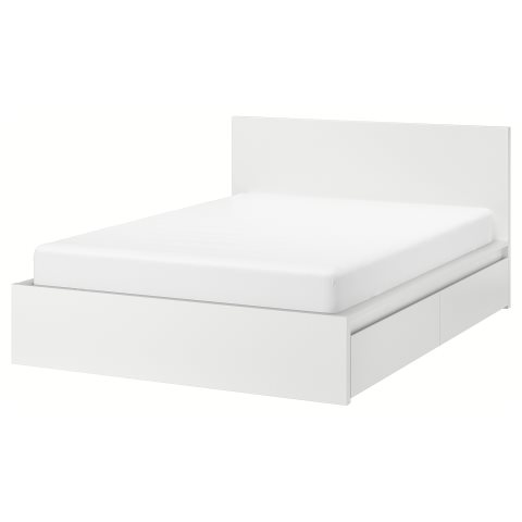 MALM, bed frame/high with 4 storage boxes, 140X200 cm, 790.199.16 - IKEA Greece MALM, bed frame/high with 4 storage boxes, 140X200 cm, 790.199.16