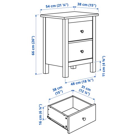 HEMNES, Συρταριέρα με 2 συρτάρια, 802.426.27 - IKEA Ελλάδα HEMNES, Συρταριέρα με 2 συρτάρια, 802.426.27