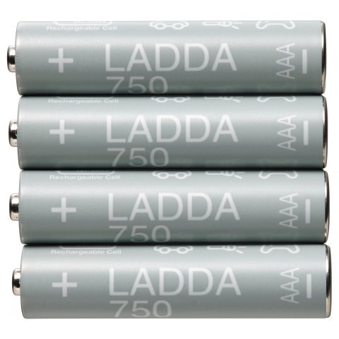 LADDA, επαναφορτιζόμενη μπαταρία HR03 AAA 1.2V, 4 τεμ., 905.098.19