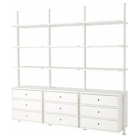 ELVARLI, open storage combination, 258x51x222-350 cm, 091.878.09 - IKEA Greece ELVARLI, open storage combination, 258x51x222-350 cm, 091.878.09