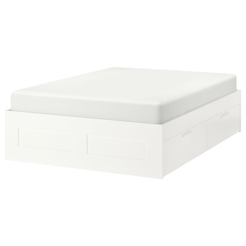 BRIMNES, bed frame with storage, 160X200 cm, 399.029.37 - IKEA Greece BRIMNES, bed frame with storage, 160X200 cm, 399.029.37