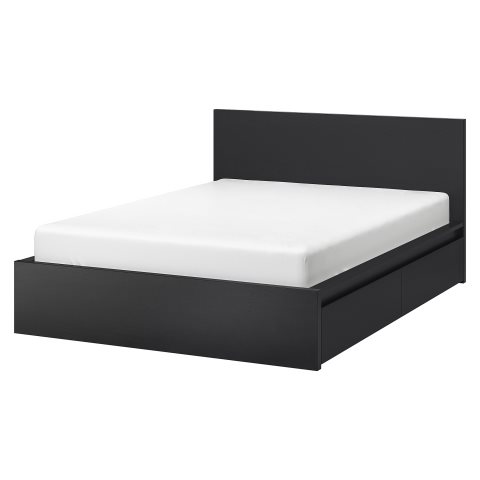 MALM, bed frame/high with 4 storage boxes, 140X200 cm, 590.024.36 - IKEA Greece MALM, bed frame/high with 4 storage boxes, 140X200 cm, 590.024.36