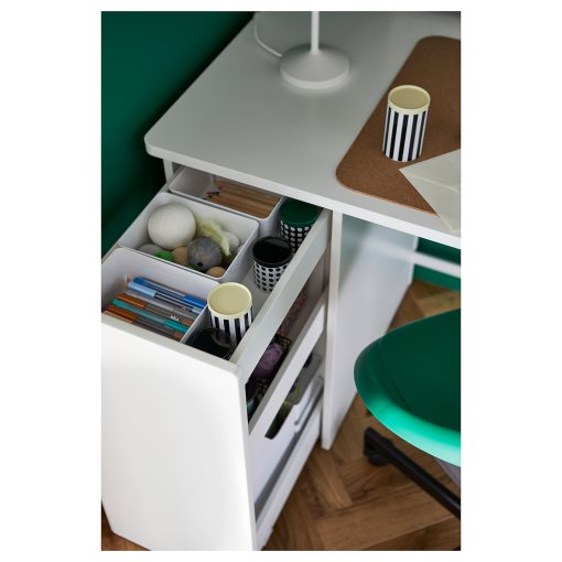 LÄRANDE, desk with pull-out storage unit, 58x120 cm, 004.927.95