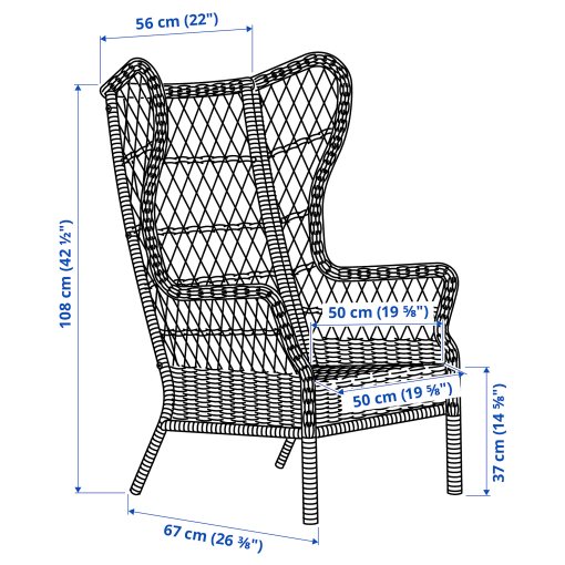 RISHOLMEN, wing chair, in/outdoor, 005.037.94