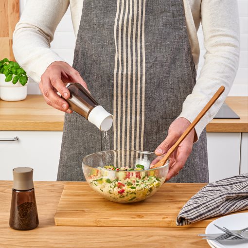 HALVTOM, αλατιέρα/πιπεριέρα/γυαλί/, 2 τεμ. 12 cm, 005.234.43