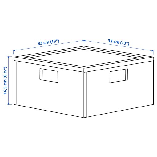 PANSARTAX, storage box with lid, 33x33x16.5 cm, 005.254.04