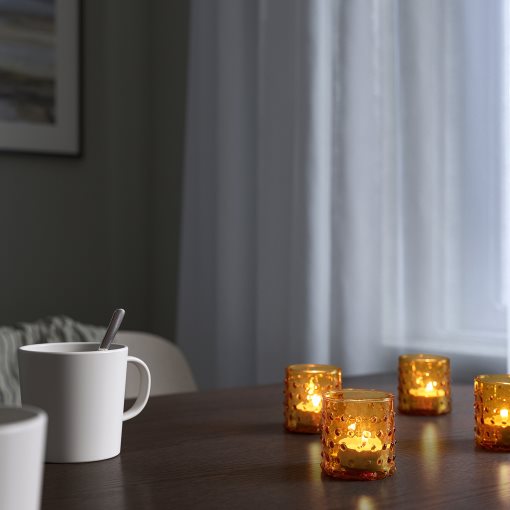 HUTLÖS, tealight holder 4 pack, 6 cm, 005.482.26