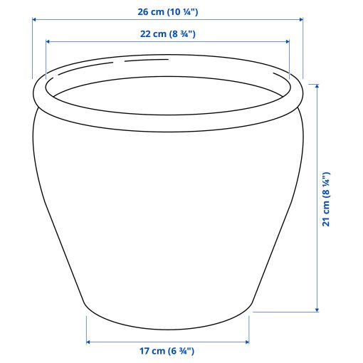 AMBRARÖNN, plant pot in/outdoor, 19 cm, 005.594.94