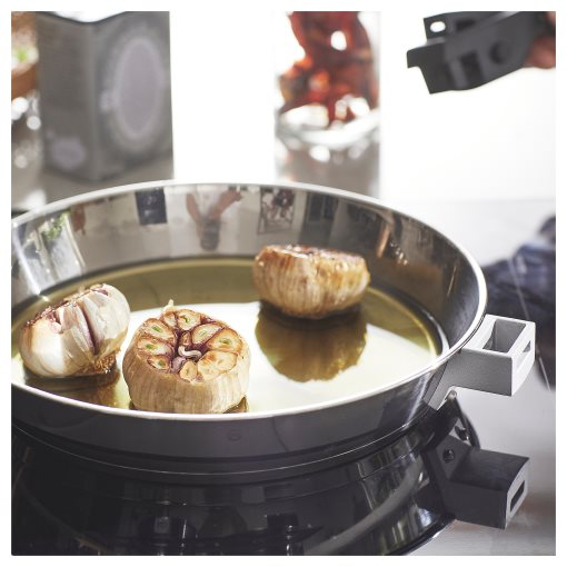 SLATROCKA, 4-piece cookware kit with detachable handle, 005.605.86