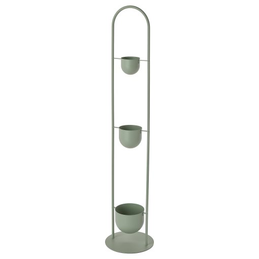 DAKSJUS, plant stand with 3 plant pots/in/outdoor, 005.670.26