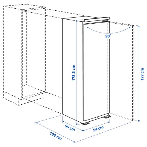 FORSNAS, freezer integrated/IKEA 700, 212 l, 005.729.90