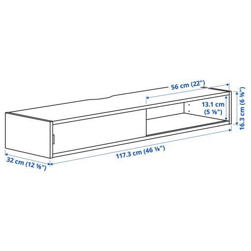 SPIKSMED, media shelf, 117x32 cm, 005.731.50