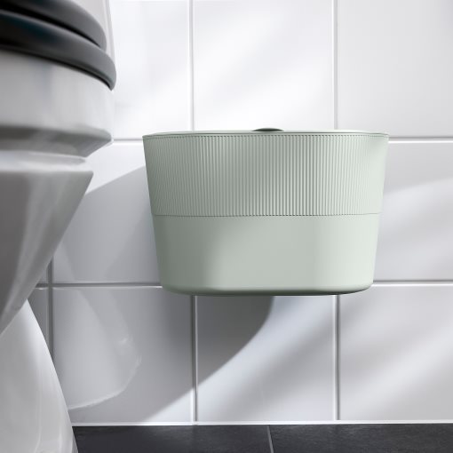 KINNASJÖ, waste bin with lid self-adhesive, 4 l, 005.918.56