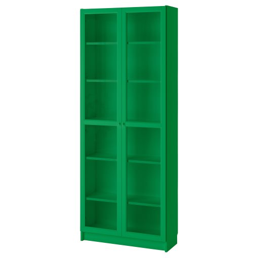 BILLY, bookcase with glass-doors, 80x30x202 cm, 005.949.25