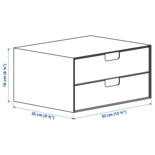 FJÄDERHARV, mini chest with 2 drawers, 32x25 cm, 005.968.92