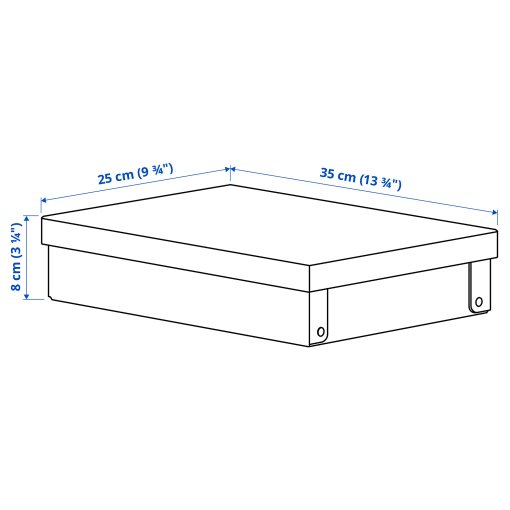 GÄRDESGÅRD, storage box with lid, 25x35x8 cm, 005.969.34