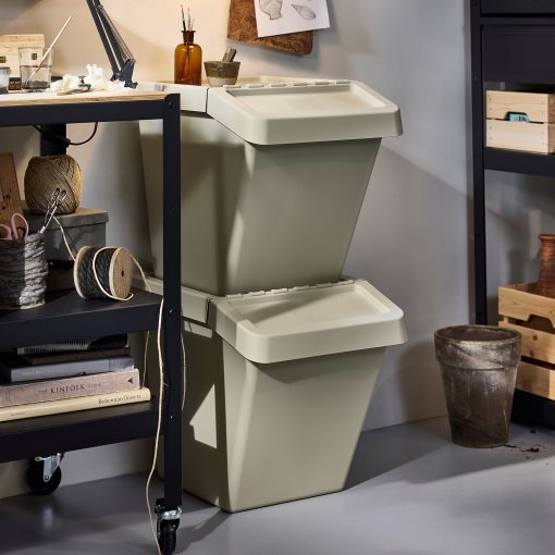 SORTERA, sorting bin with lid, 60 l, 006.020.96