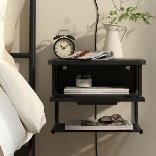 GRÅFJÄLLET, wall-mounted bedside table, 42x29x31 cm, 006.031.14
