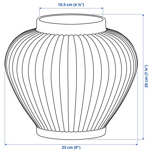 PELARBJÖRK, vase, 20 cm, 006.073.10