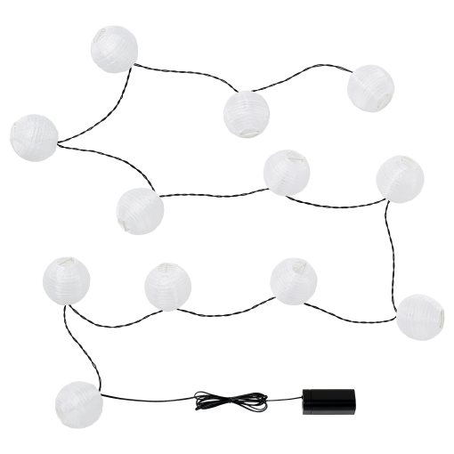 SOLVINDEN, lighting chain with built-in LED light source/12 lights, battery-operated, 006.154.85