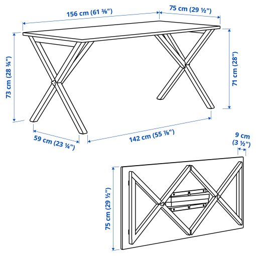 IKEA PS 2026, folding table, 156x75 cm, 006.178.61