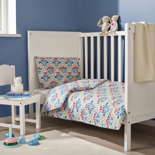 SÄTERVIDE, duvet cover 1 pillowcase for cot, 110x125/35x55 cm, 006.370.67