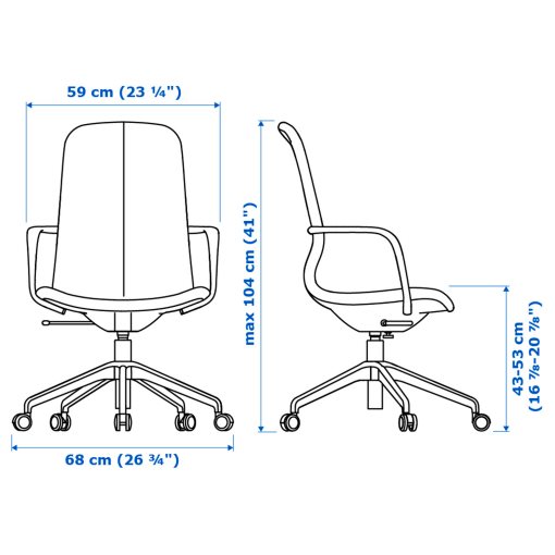 LÅNGFJÄLL, swivel chair, 092.527.91
