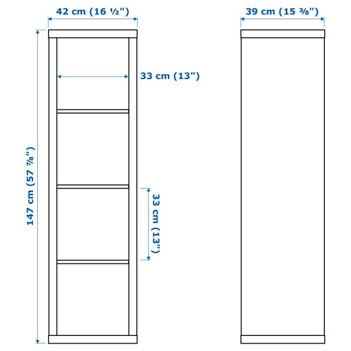KALLAX/LACK, storage combination with shelf, 189x39x147 cm, 093.986.75
