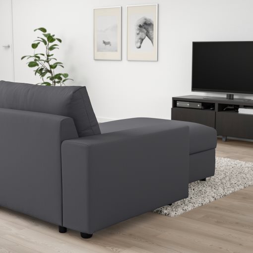 VIMLE, 4-seat sofa with chaise longue with wide armrests, 094.017.72