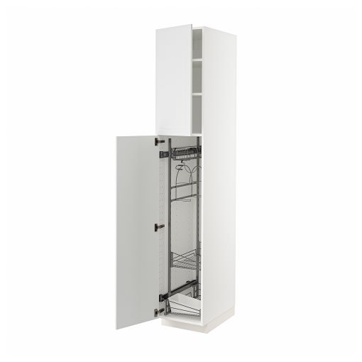 METOD, ψηλό ντουλάπι με εσωτερικά εξάρτηματα για τα είδη καθαρισμού, 40x60x220 cm, 094.553.45