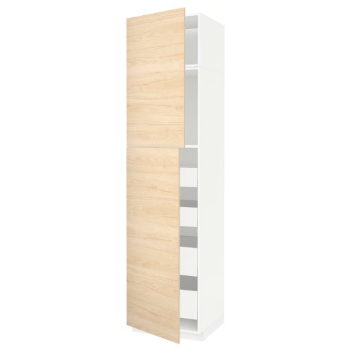 METOD/MAXIMERA, ψηλό ντουλάπι με 2 πόρτες/4 συρτάρια, 60x60x240 cm, 094.558.97