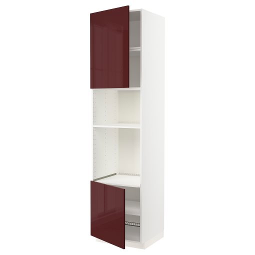METOD, high cabinet for oven/microwave with 2 doors/shelves, 60x60x240 cm, 094.599.18