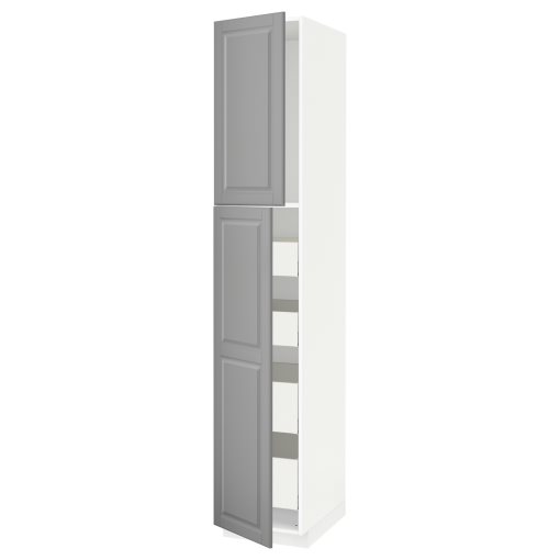 METOD/MAXIMERA, ψηλό ντουλάπι με 2 πόρτες/4 συρτάρια, 40x60x220 cm, 094.625.48