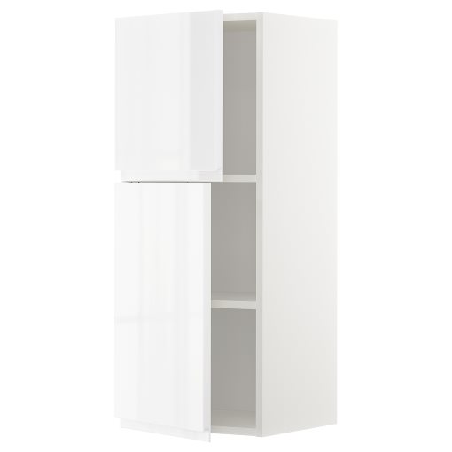 METOD, wall cabinet with shelves/2 doors, 40x100 cm, 094.647.07
