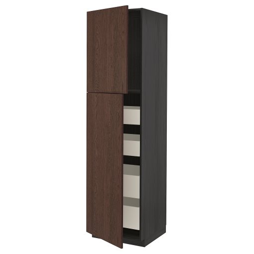 METOD/MAXIMERA, high cabinet with 2 doors/4 drawers, 60x60x220 cm, 094.660.37