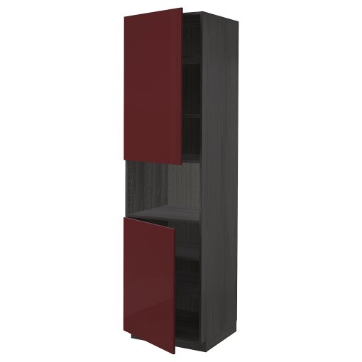 METOD, ψηλό ντουλάπι για φούρνο μικροκυμάτων με 2 πόρτες/ράφια, 60x60x220 cm, 094.690.74