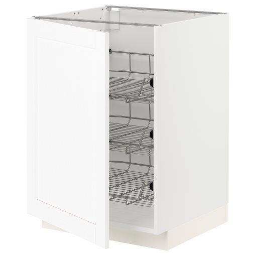 METOD, base cabinet with wire baskets, 60x60 cm, 094.733.68