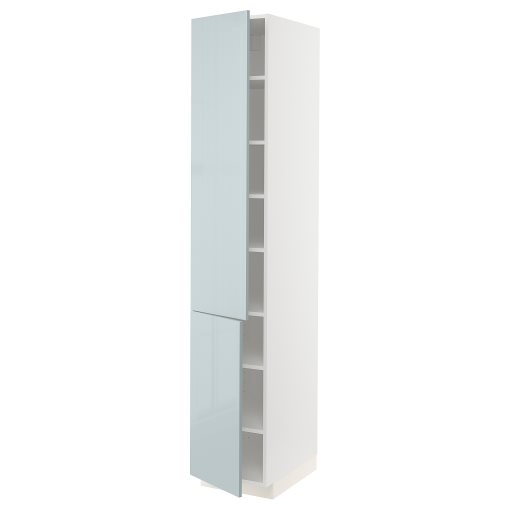 METOD, high cabinet with shelves/2 doors, 40x60x220 cm, 094.797.61