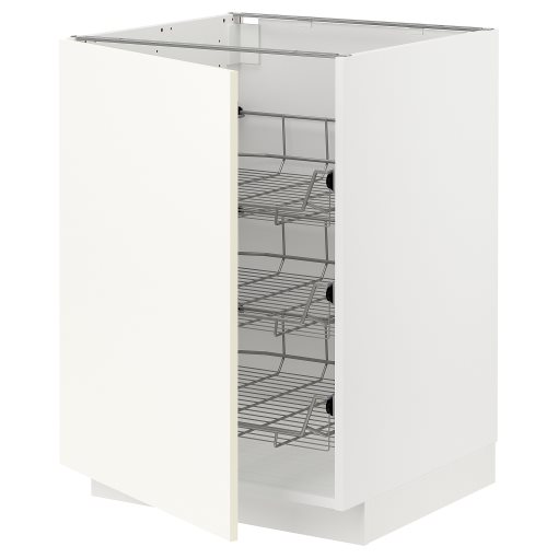 METOD, base cabinet with wire baskets, 60x60 cm, 095.071.27